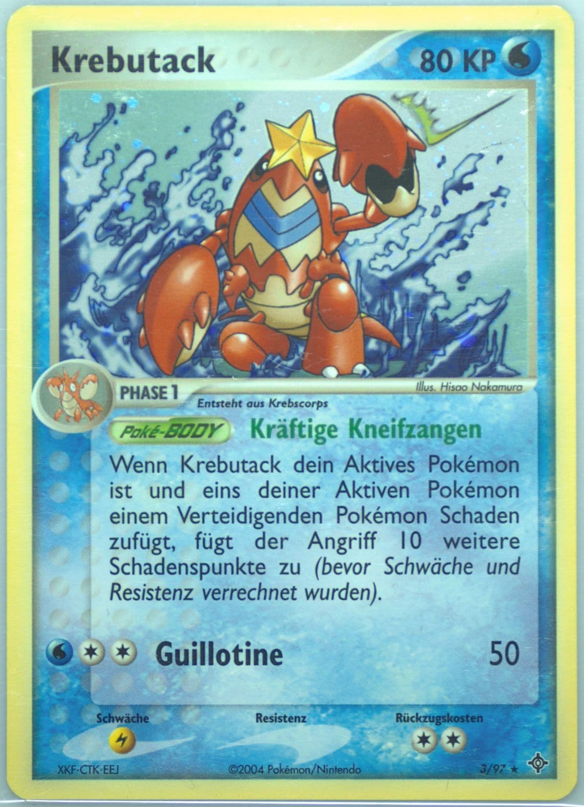 Krebutack-Holo (3) 2004 Pokemon German EX Dragon