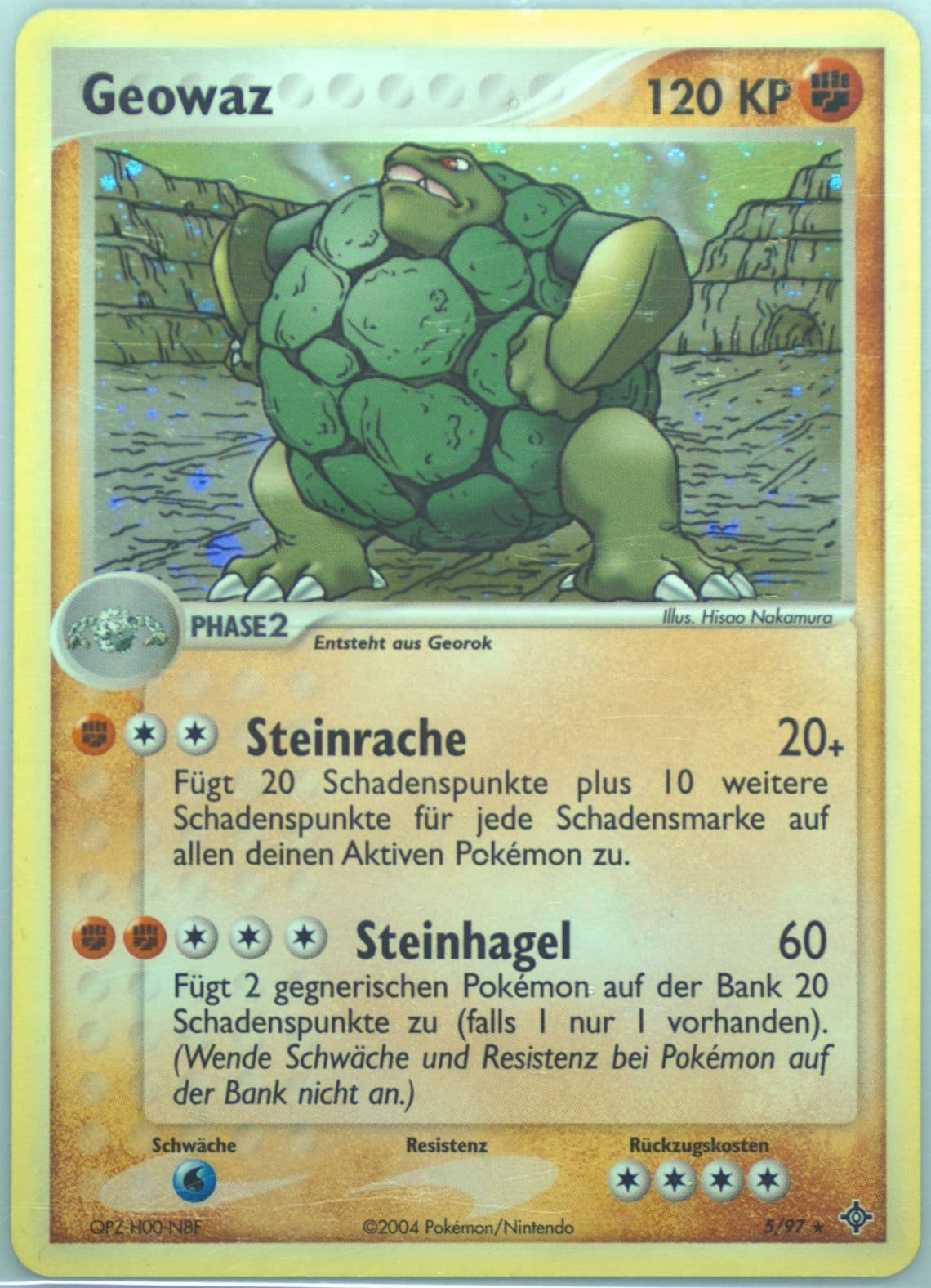 Geowaz-Holo (5) 2004 Pokemon German EX Dragon