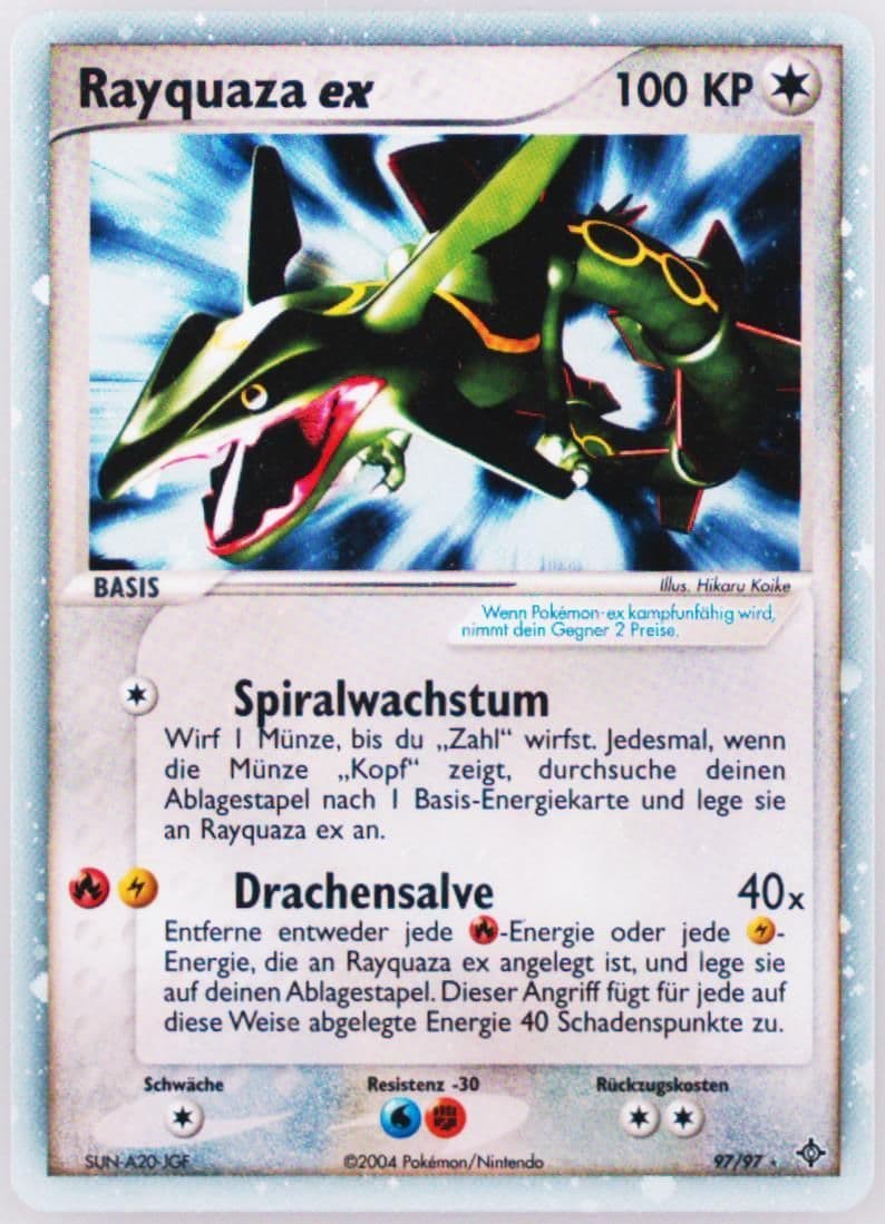 Rayquaza EX-Holo (97) 2004 Pokemon German EX Dragon