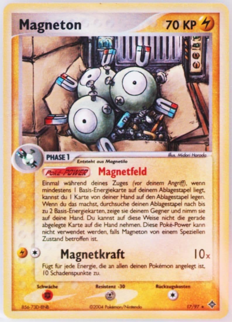 Magneton-Reverse Foil (17) 2004 Pokemon German EX Dragon