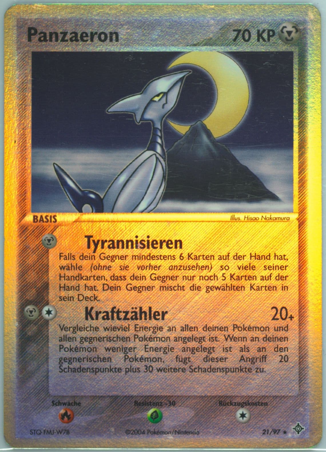 Panzaeron-Reverse Foil (21) 2004 Pokemon German EX Dragon