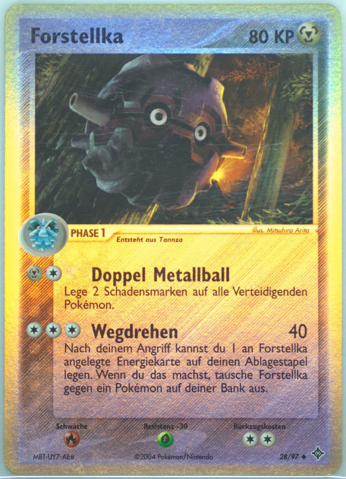 Forstellka-Reverse Foil (28) 2004 Pokemon German EX Dragon