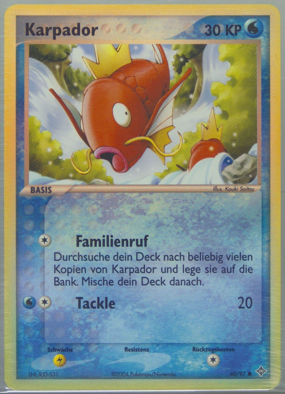 Karpador-Reverse Foil (60) 2004 Pokemon German EX Dragon