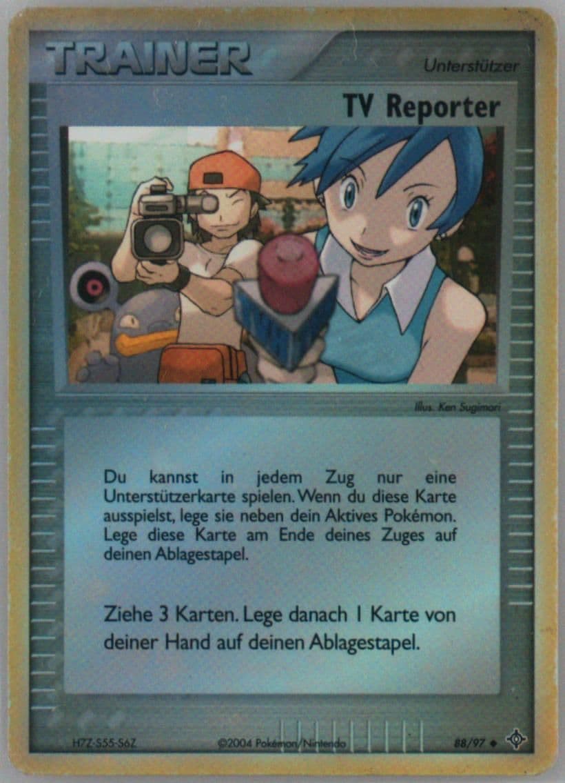 TV Reporter-Reverse Foil (88) 2004 Pokemon German EX Dragon