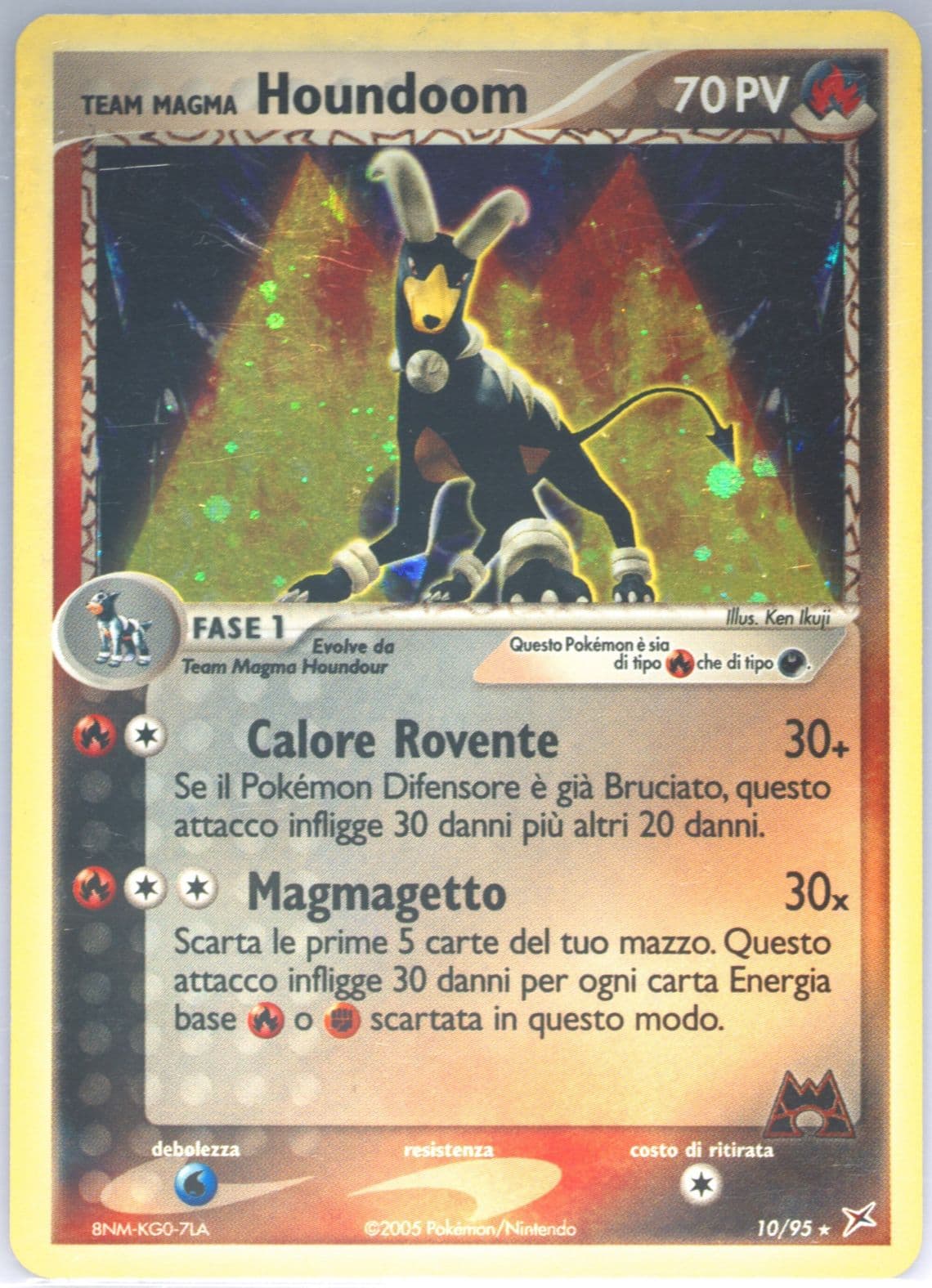 Team Magma Houndoom-Holo (10) 2005 Pokemon Italian EX Team Magma VS Team Aqua