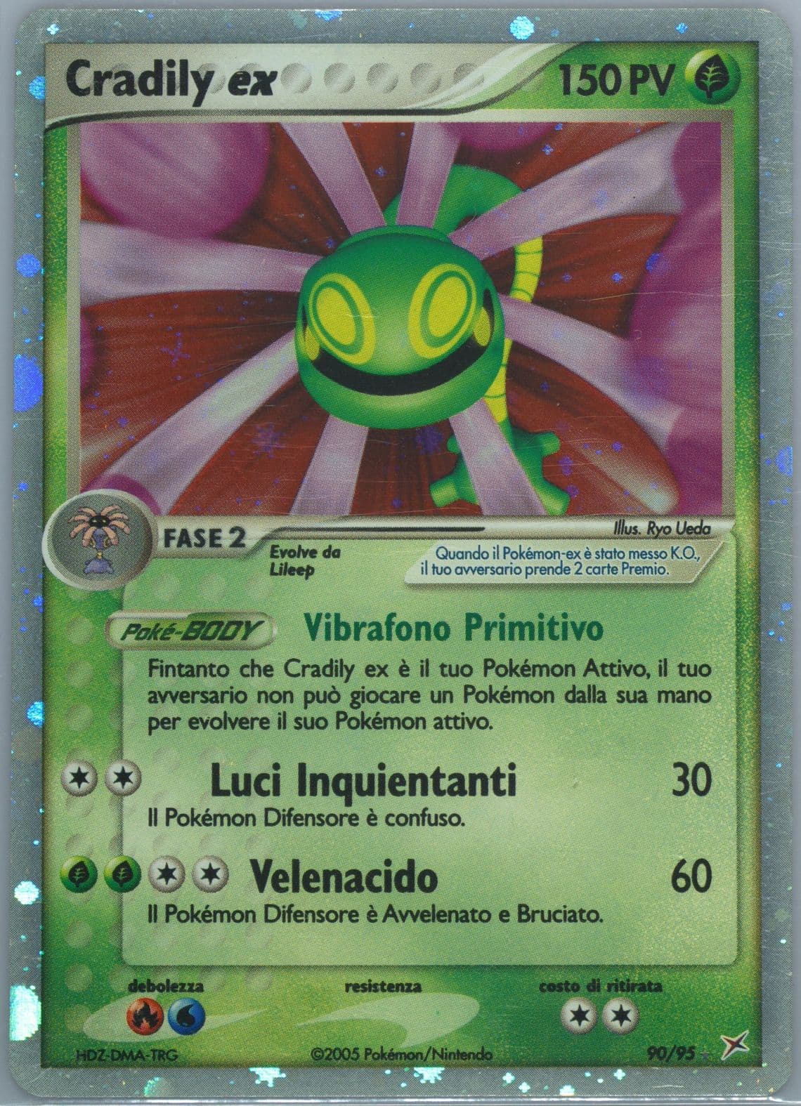 Cradily EX-Holo (90) 2005 Pokemon Italian EX Team Magma VS Team Aqua