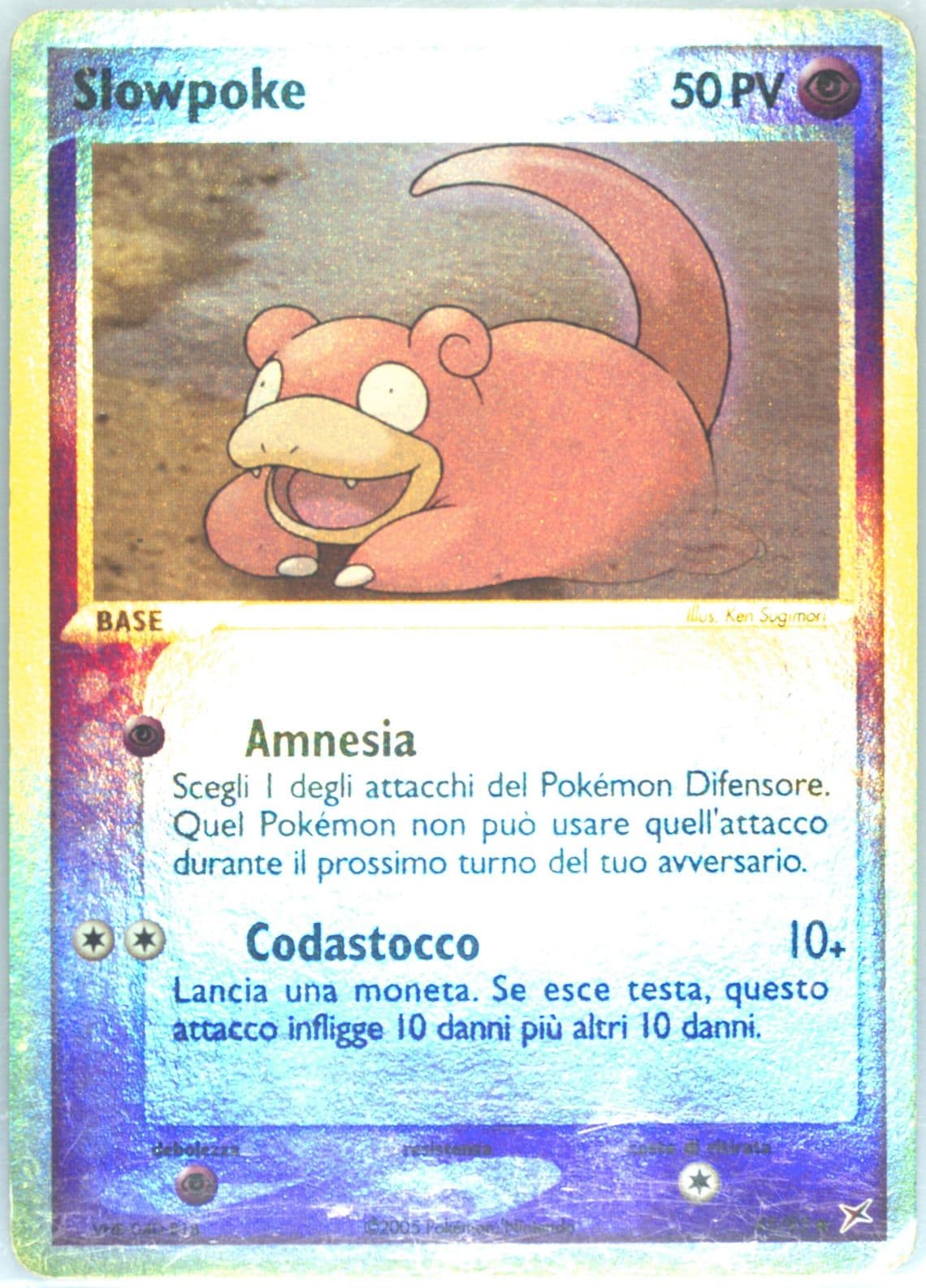 Slowpoke-Reverse Foil (45) 2005 Pokemon Italian EX Team Magma VS Team Aqua