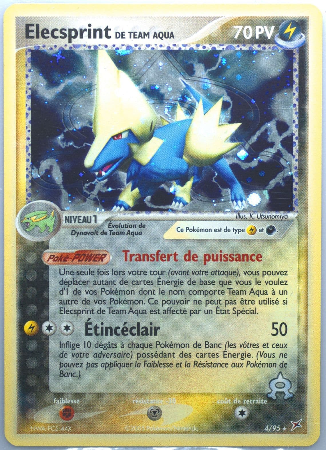 Elecsprint de Team Aqua-Holo (4) 2005 Pokemon French EX Team Magma VS Team Aqua