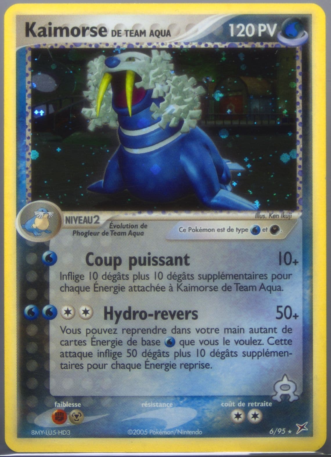 Kaimorse de Team Aqua-Holo (6) 2005 Pokemon French EX Team Magma VS Team Aqua