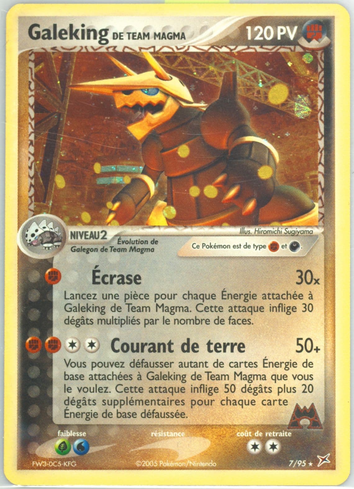 Galeking de Team Magma-Holo (7) 2005 Pokemon French EX Team Magma VS Team Aqua