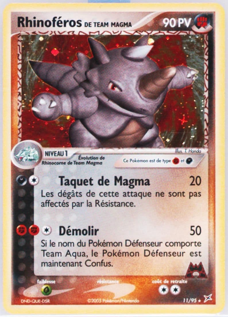 Rhinoferos de Team Magma-Holo (11) 2005 Pokemon French EX Team Magma VS Team Aqua