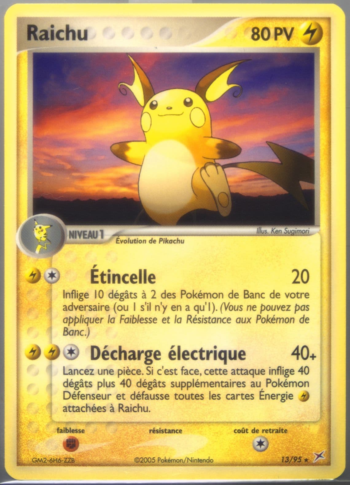 Raichu (13) 2005 Pokemon French EX Team Magma VS Team Aqua