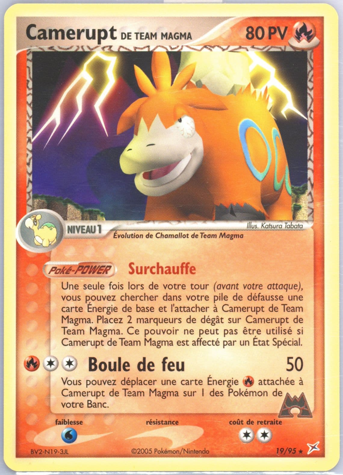 Camerupt de Team Magma (19) 2005 Pokemon French EX Team Magma VS Team Aqua