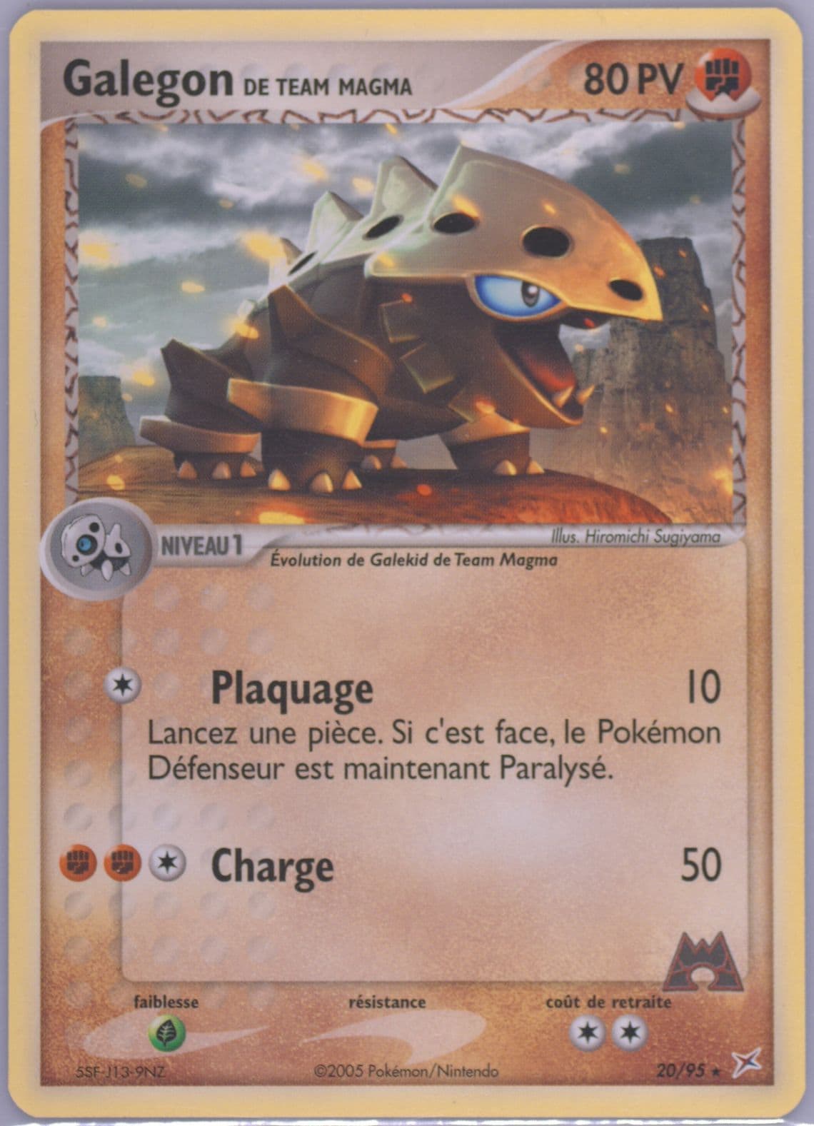 Galegon de Team Magma (20) 2005 Pokemon French EX Team Magma VS Team Aqua