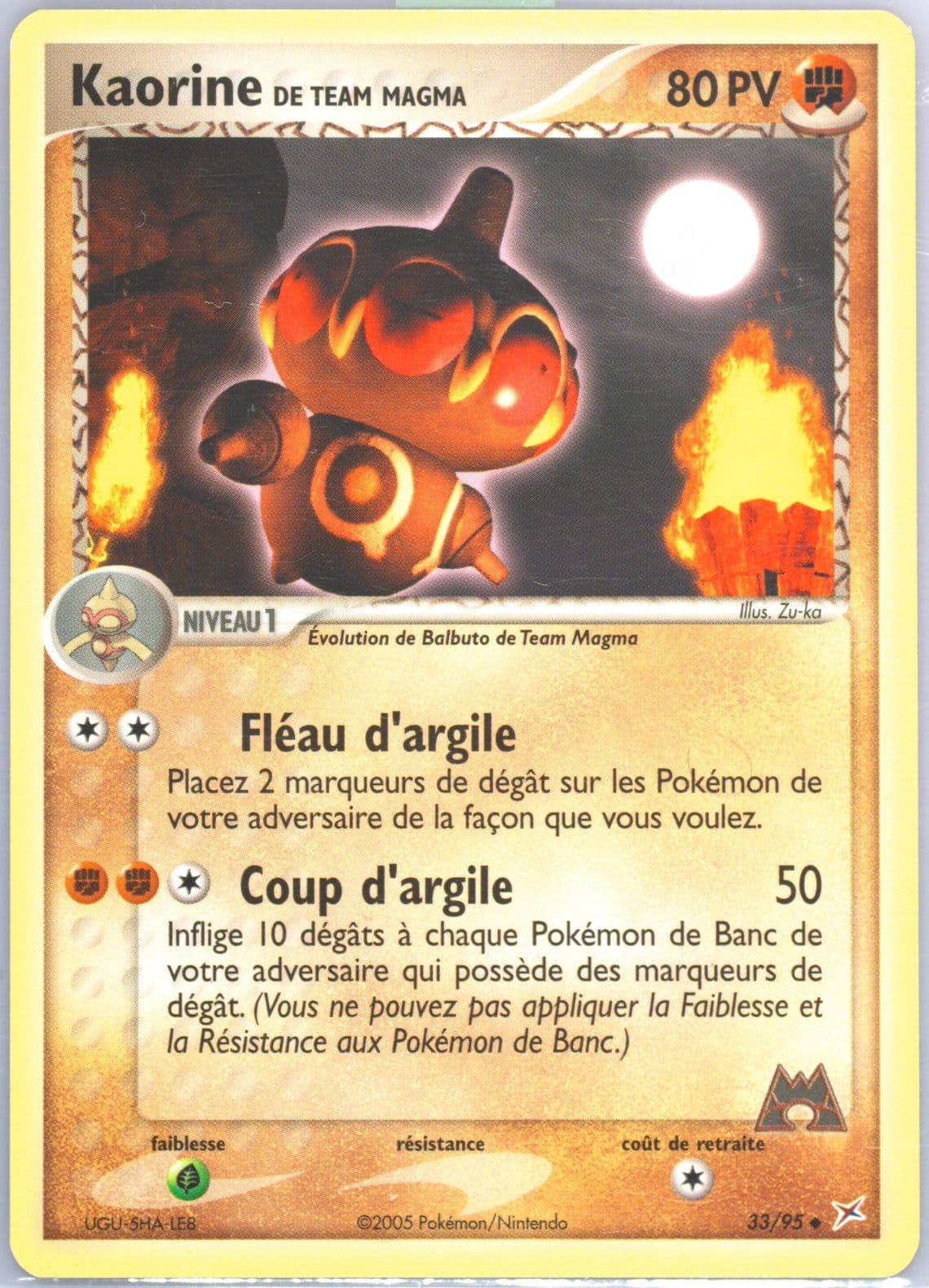 Kaorine de Team Magma (33) 2005 Pokemon French EX Team Magma VS Team Aqua