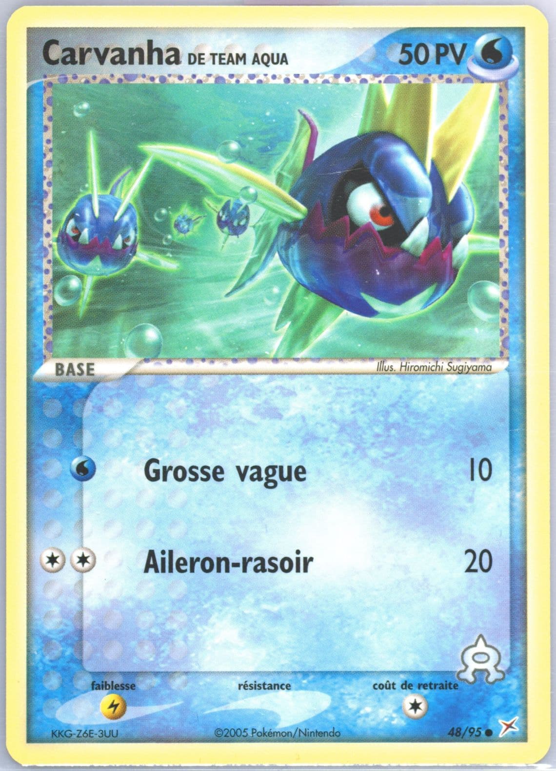 Carvanha de Team Aqua (48) 2005 Pokemon French EX Team Magma VS Team Aqua