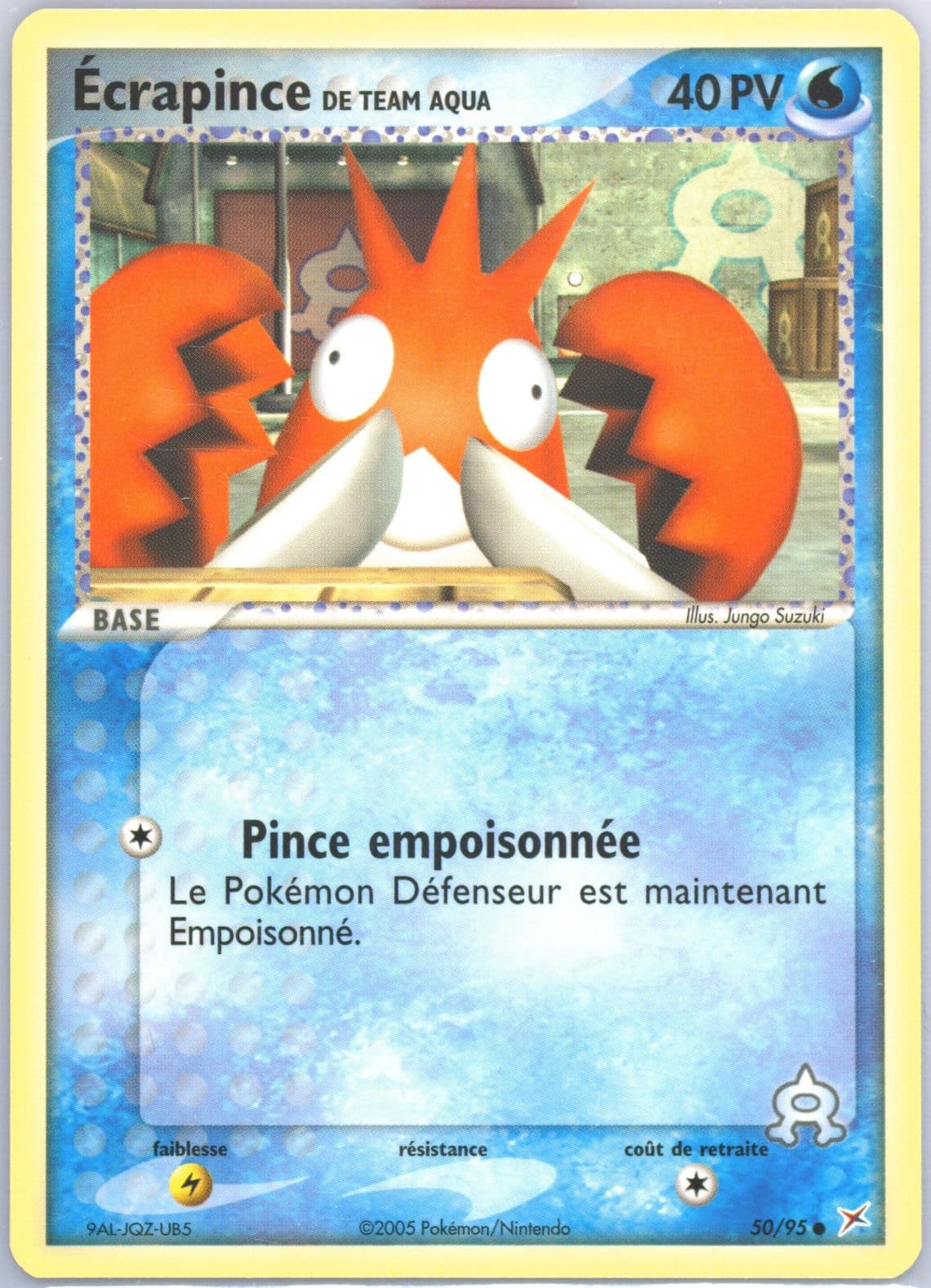 Ecrapince de Team Aqua (50) 2005 Pokemon French EX Team Magma VS Team Aqua