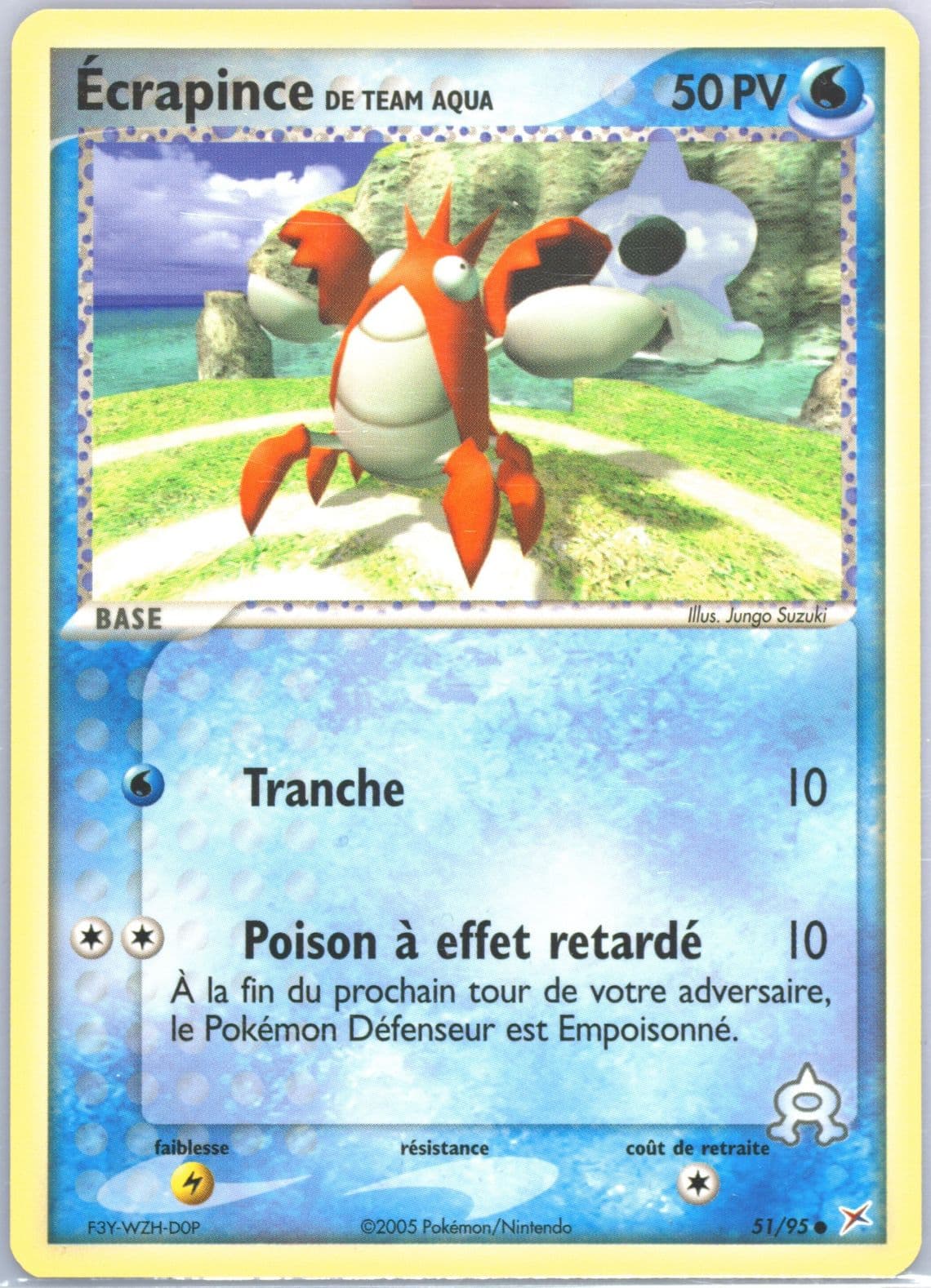 Ecrapince de Team Aqua (51) 2005 Pokemon French EX Team Magma VS Team Aqua