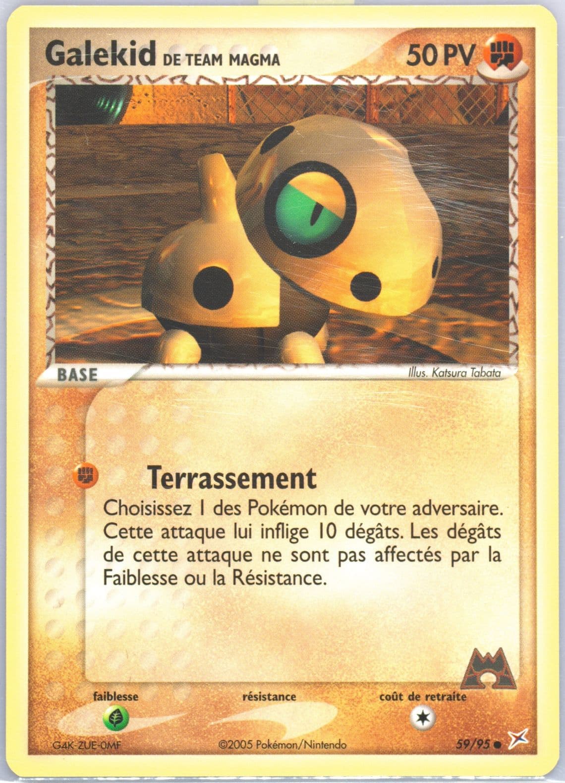 Galekid de Team Magma (59) 2005 Pokemon French EX Team Magma VS Team Aqua