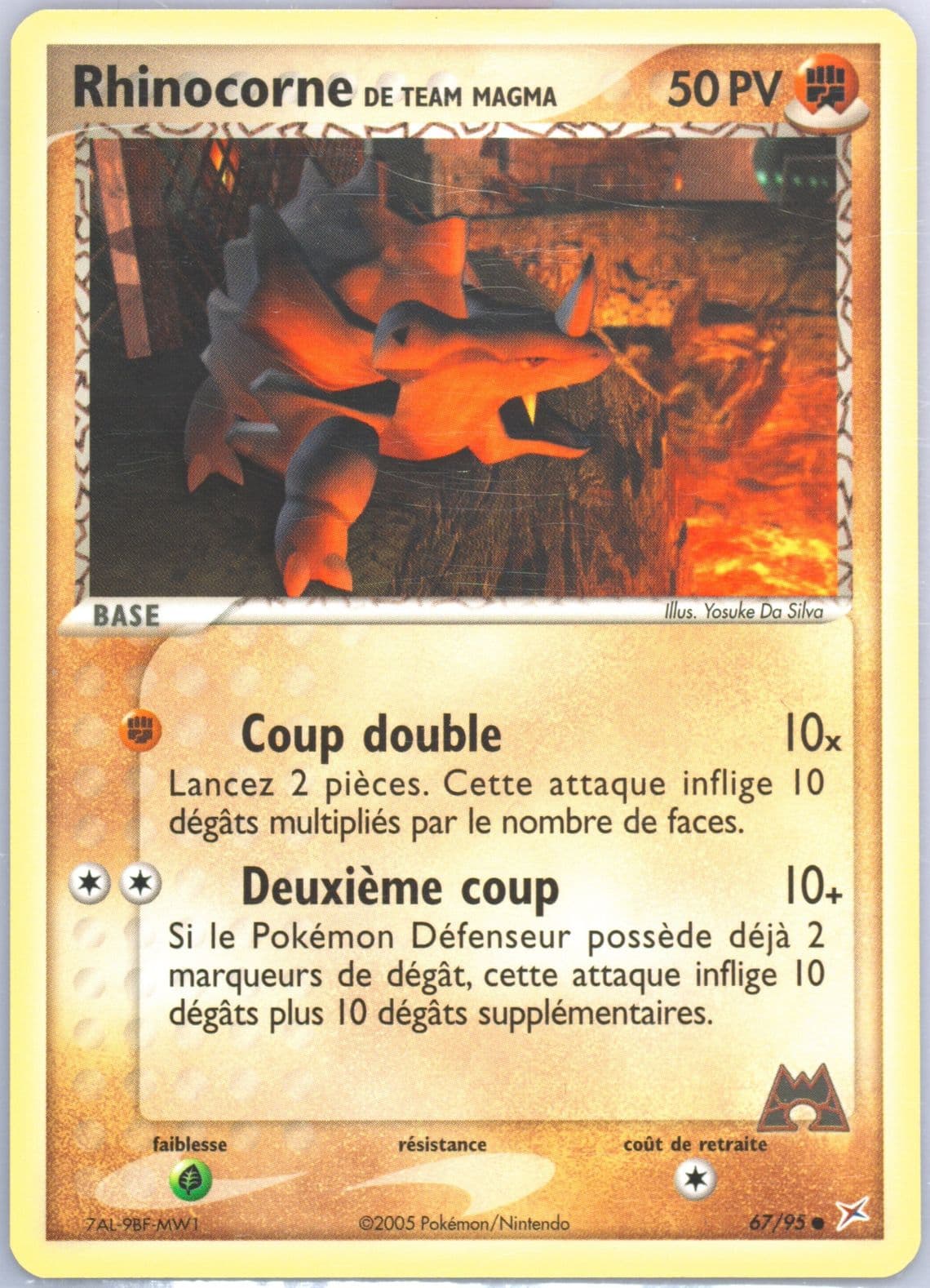 Rhinocorne de Team Magma (67) 2005 Pokemon French EX Team Magma VS Team Aqua