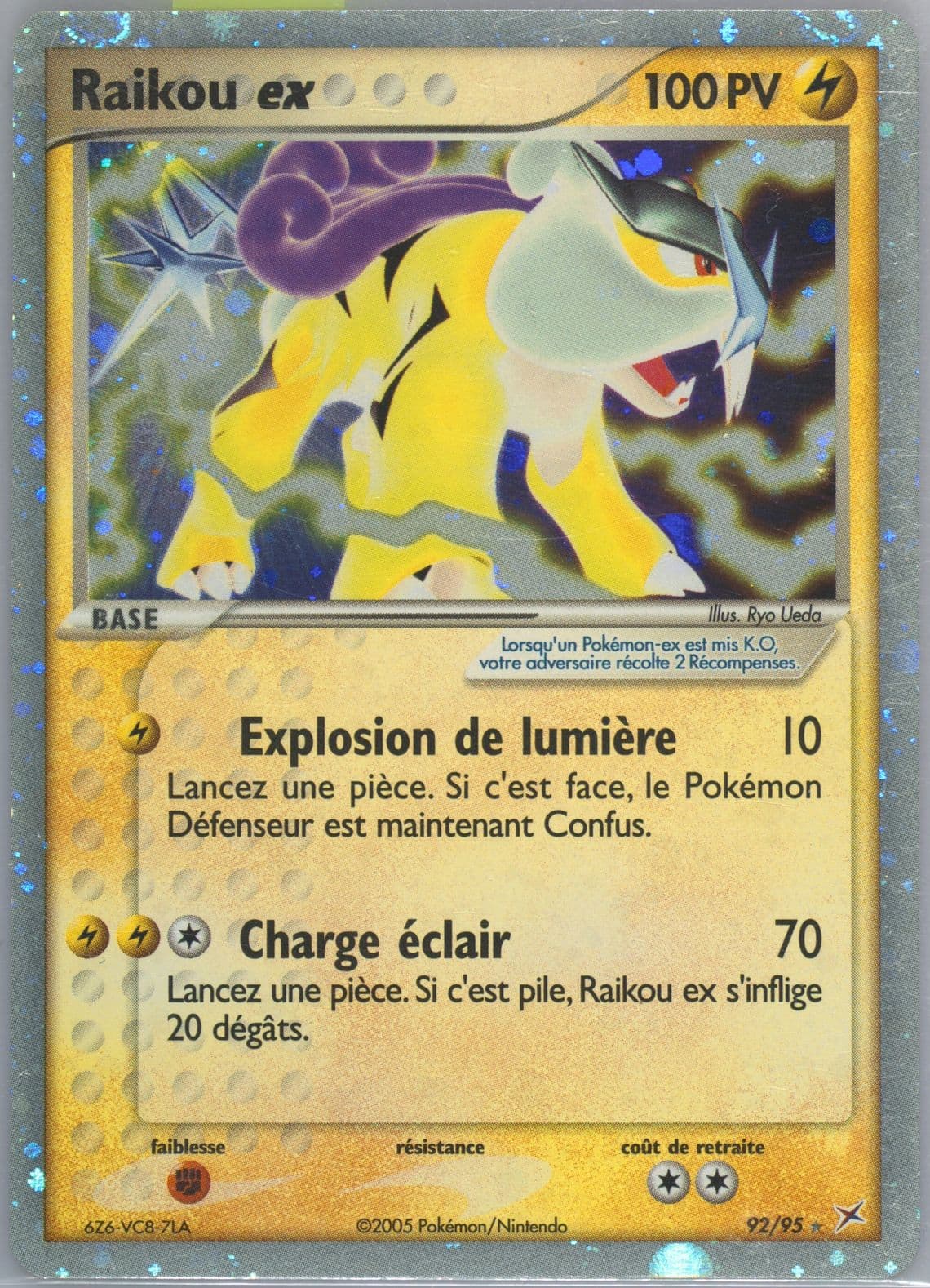 Raikou EX-Holo (92) 2005 Pokemon French EX Team Magma VS Team Aqua