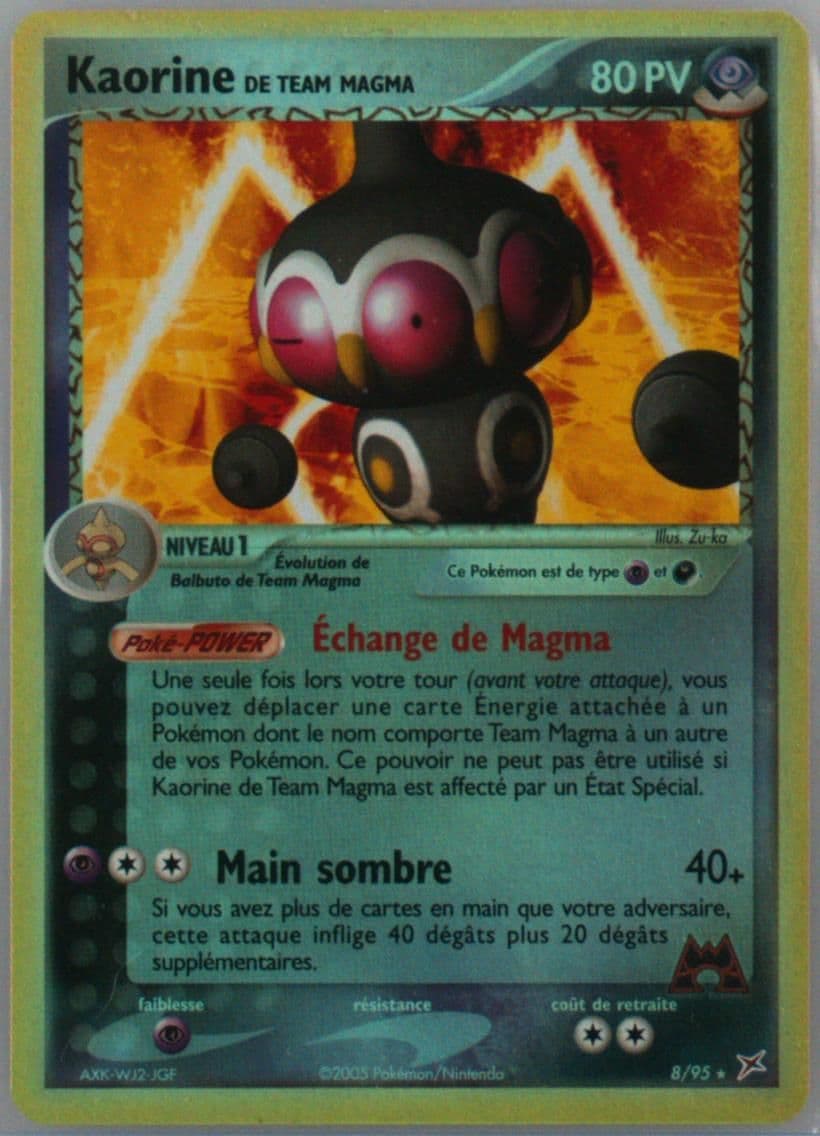 Kaorine de Team Magma-Reverse Foil (8) 2005 Pokemon French EX Team Magma VS Team Aqua