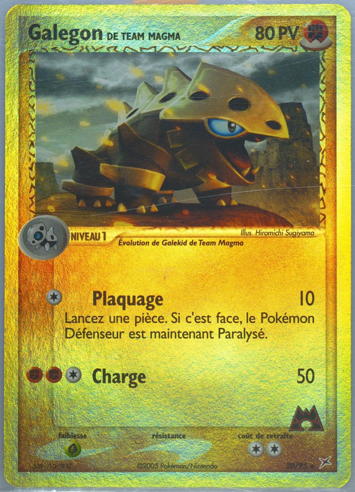 Galegon de Team Magma-Reverse Foil (20) 2005 Pokemon French EX Team Magma VS Team Aqua