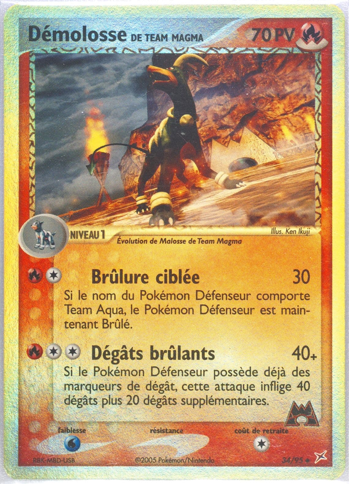 Demolosse de Team Magma-Reverse Foil (34) 2005 Pokemon French EX Team Magma VS Team Aqua