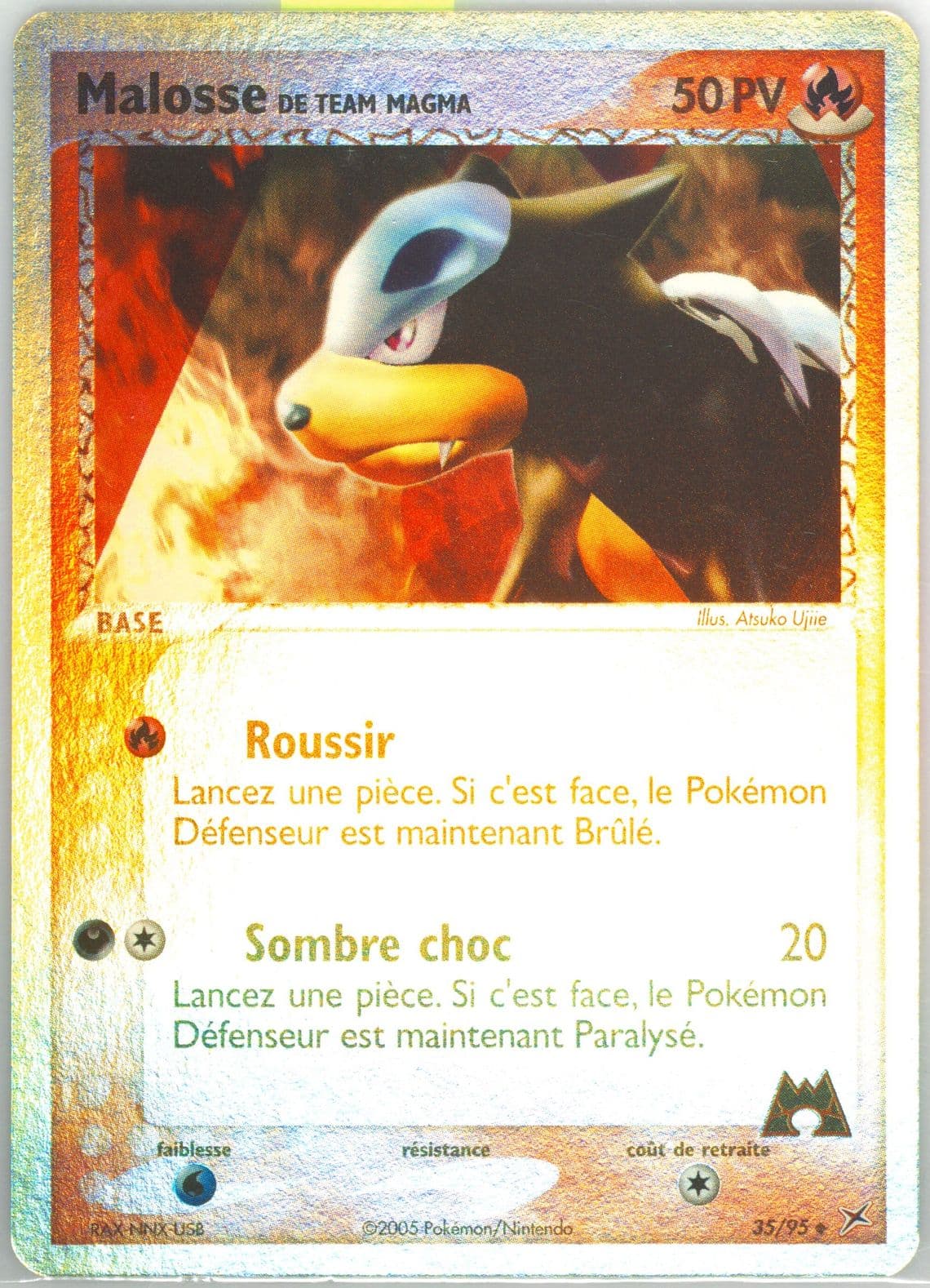 Malosse de Team Magma-Reverse Foil (35) 2005 Pokemon French EX Team Magma VS Team Aqua