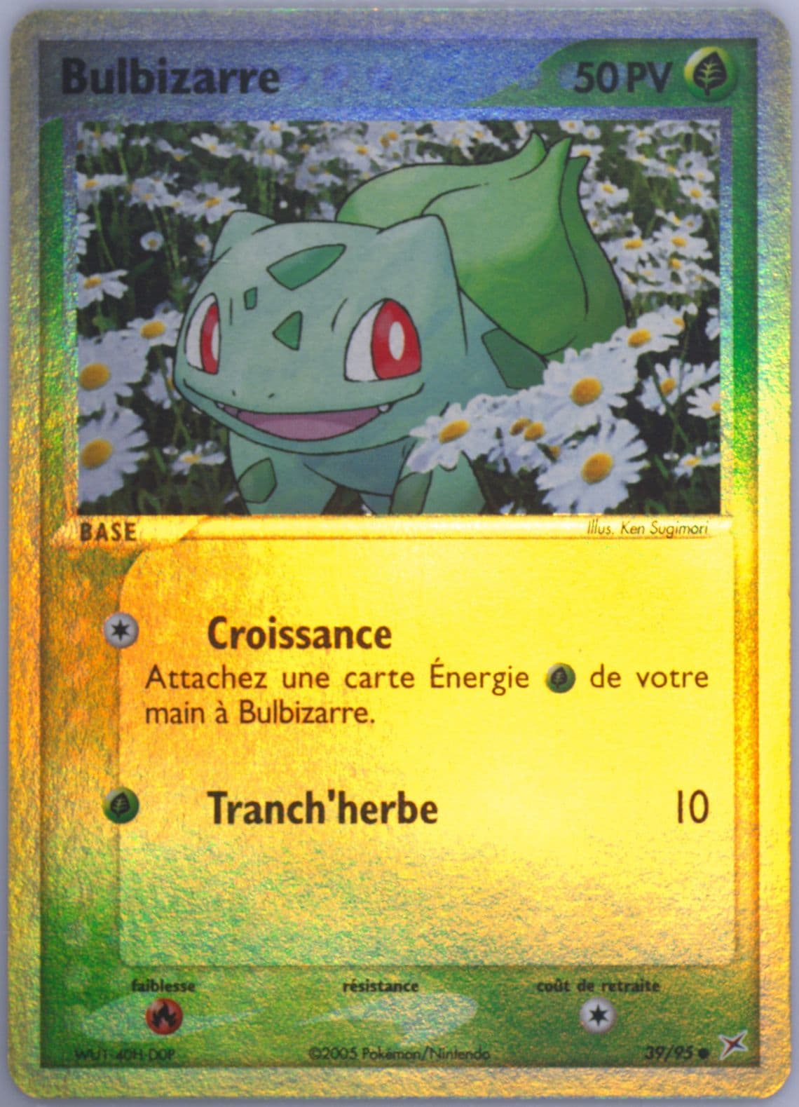 Bulbizarre-Reverse Foil (39) 2005 Pokemon French EX Team Magma VS Team Aqua