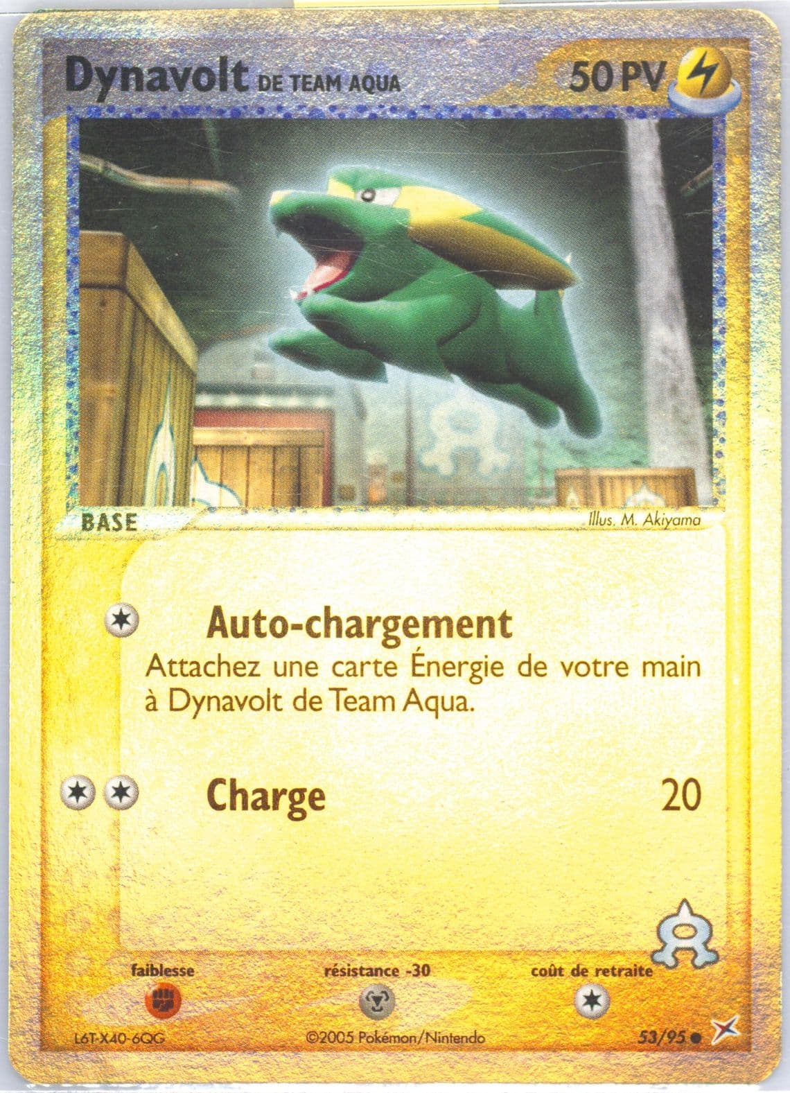 Dynavolt de Team Aqua-Reverse Foil (53) 2005 Pokemon French EX Team Magma VS Team Aqua