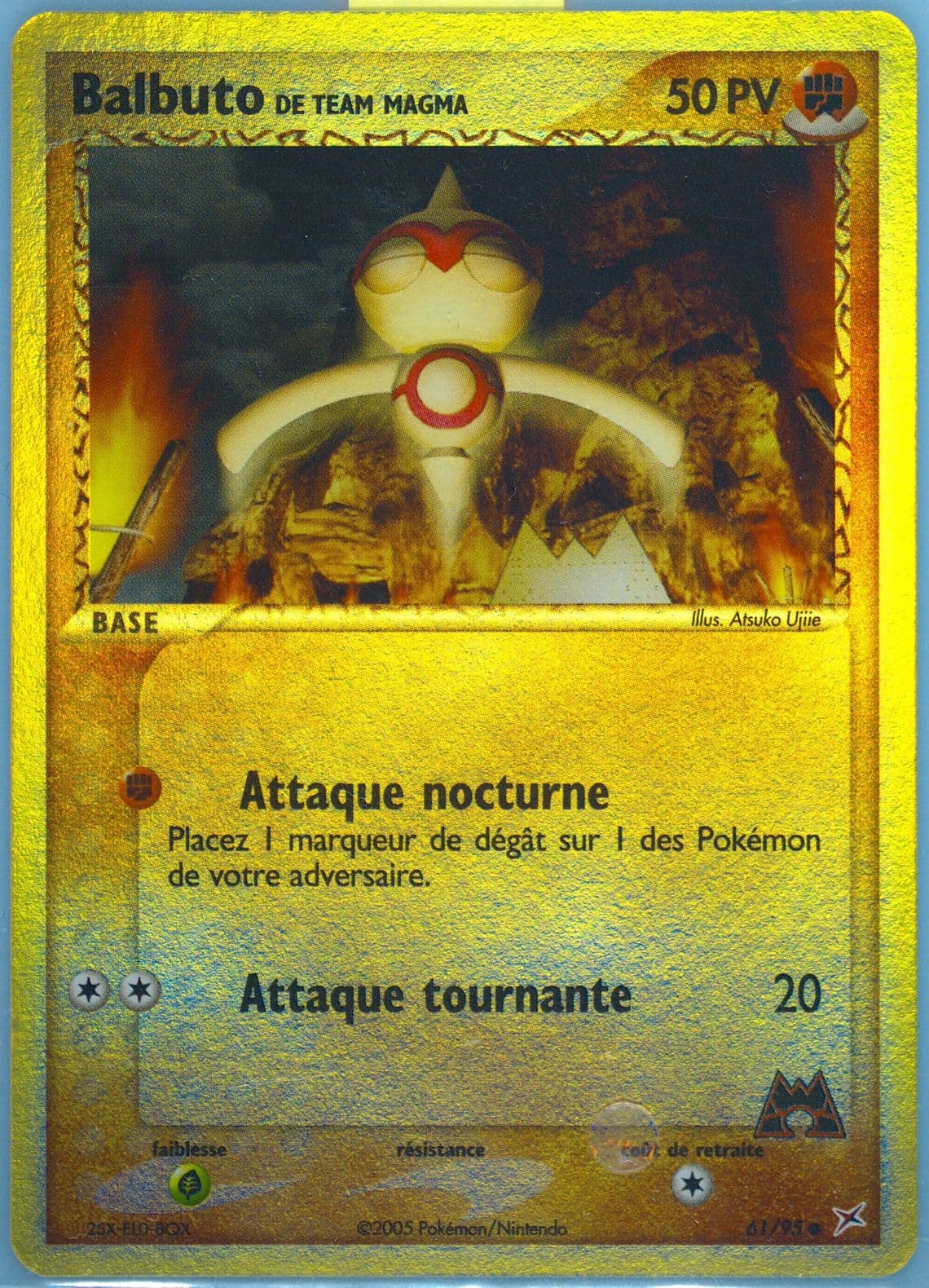 Balbuto de Team Magma-Reverse Foil (61) 2005 Pokemon French EX Team Magma VS Team Aqua