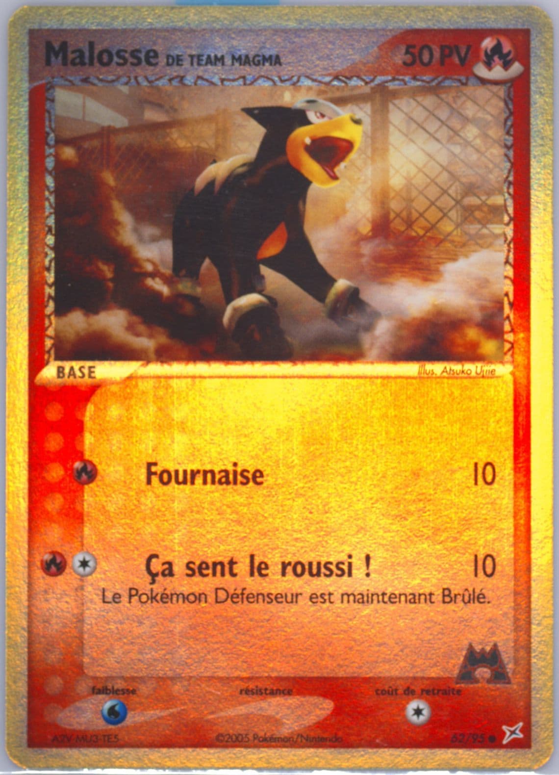Malosse de Team Magma-Reverse Foil (62) 2005 Pokemon French EX Team Magma VS Team Aqua