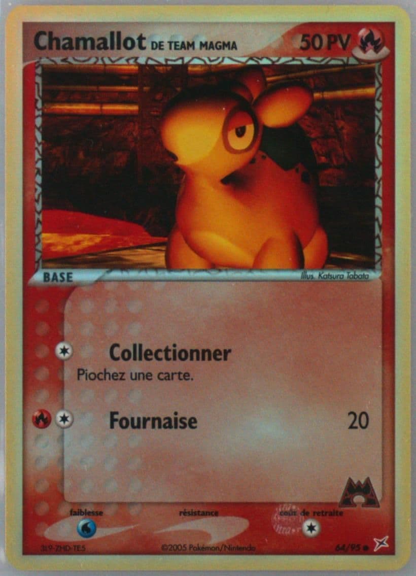 Chamallot de Team Magma-Reverse Foil (64) 2005 Pokemon French EX Team Magma VS Team Aqua