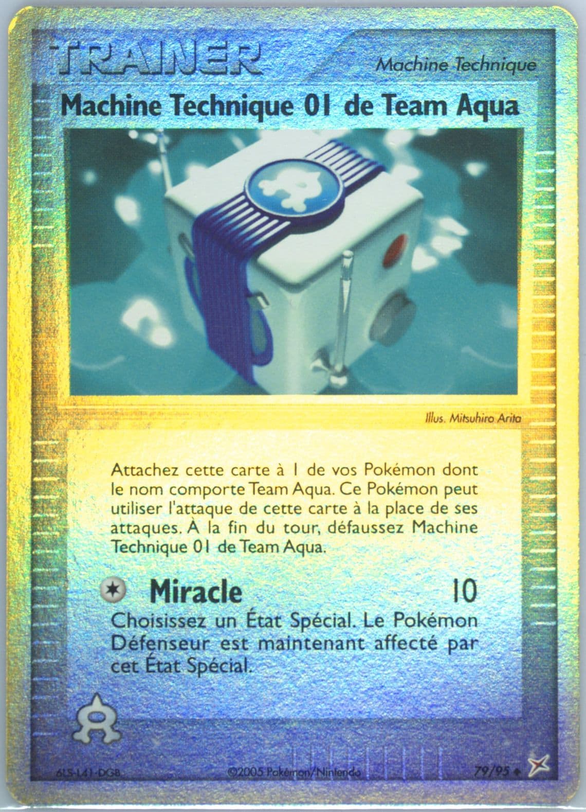 Machine Technique 01 de Team Aqua-Reverse Foil (79) 2005 Pokemon French EX Team Magma VS Team Aqua