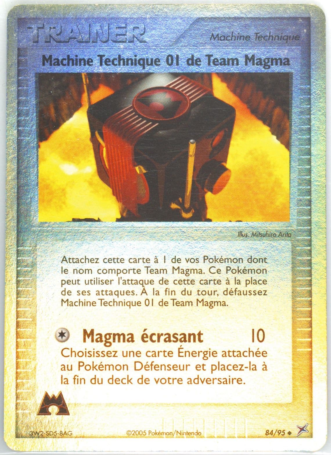 Machine Technique 01 de Team Magma-Reverse Foil (84) 2005 Pokemon French EX Team Magma VS Team Aqua