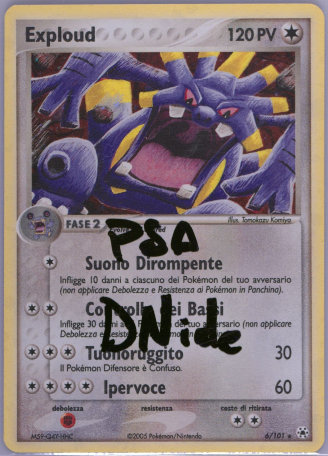 Exploud-Holo (6) 2005 Pokemon Italian EX Hidden Legends