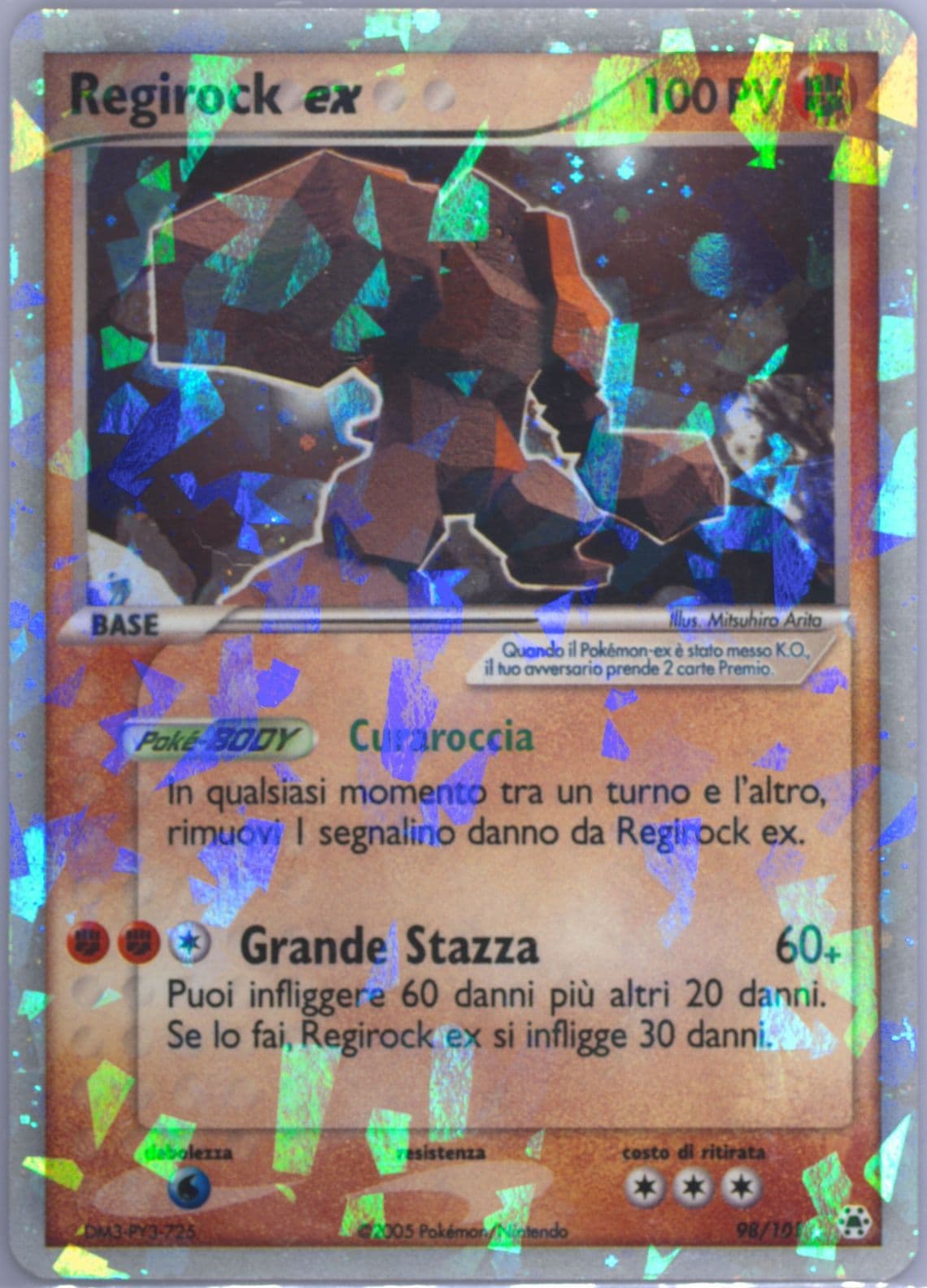 Regirock EX-Holo (98) 2005 Pokemon Italian EX Hidden Legends