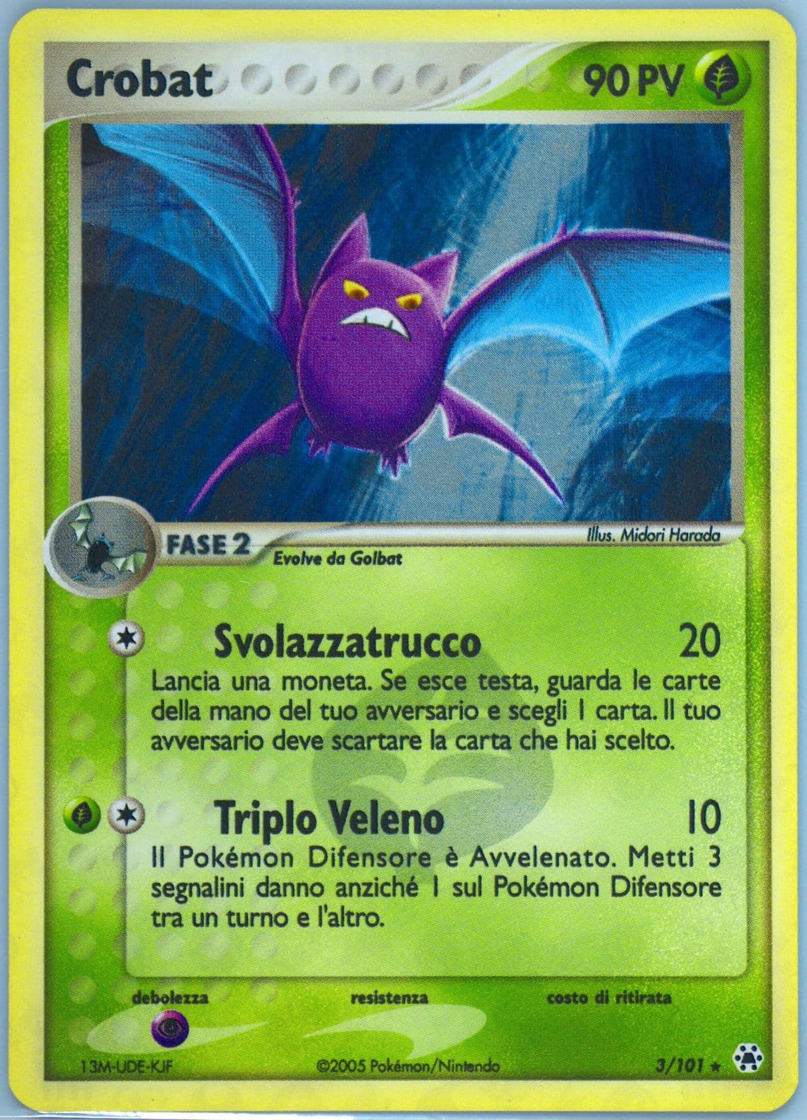 Crobat-Reverse Foil (3) 2005 Pokemon Italian EX Hidden Legends