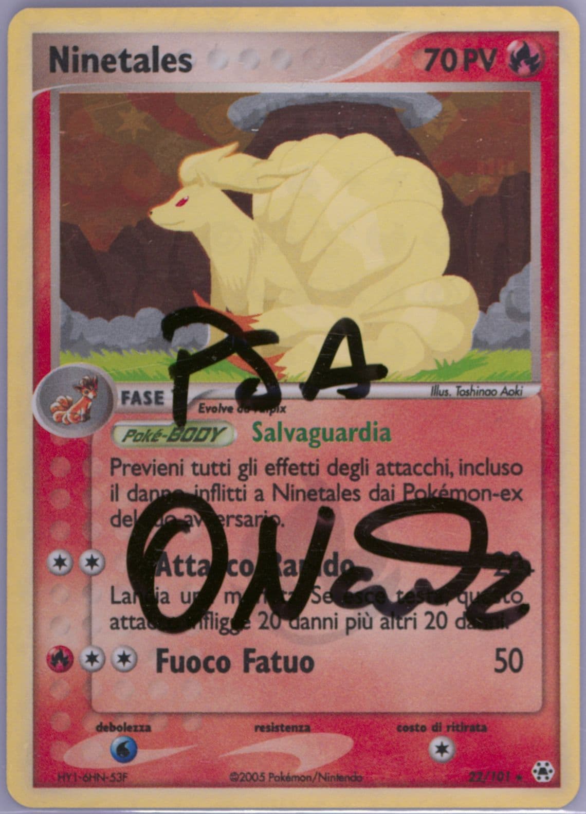 Ninetales-Reverse Foil (22) 2005 Pokemon Italian EX Hidden Legends