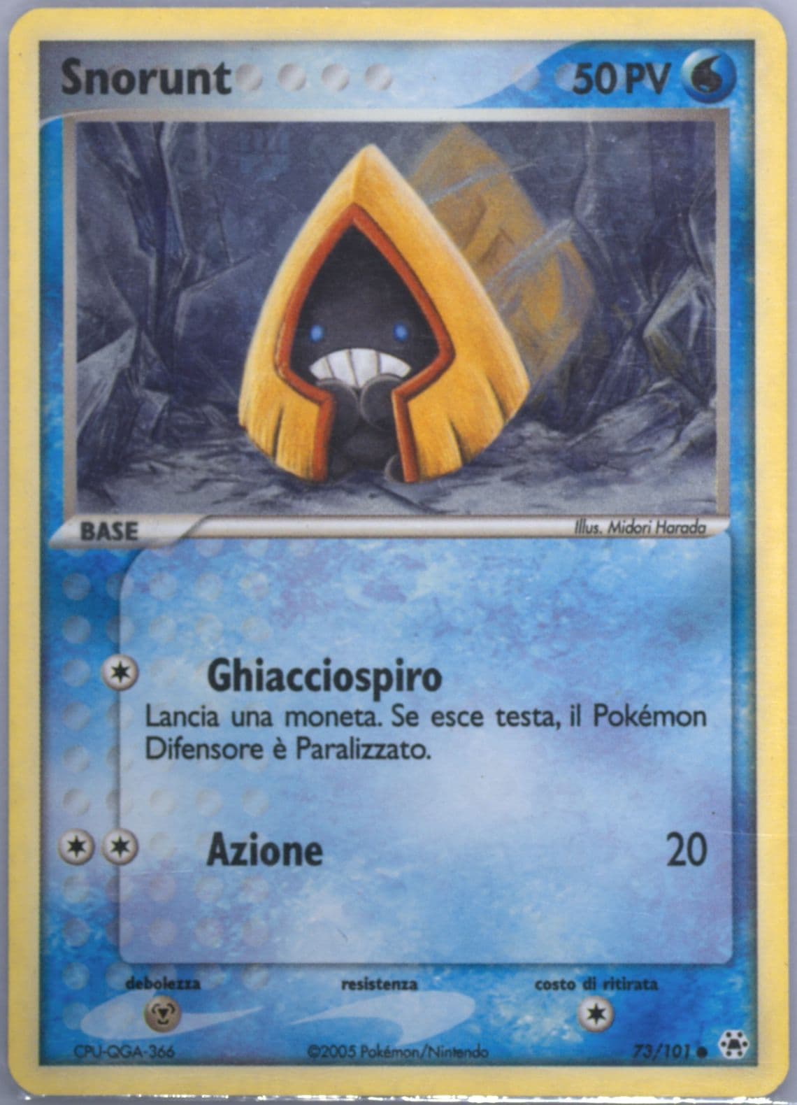 Snorunt-Reverse Foil (73) 2005 Pokemon Italian EX Hidden Legends