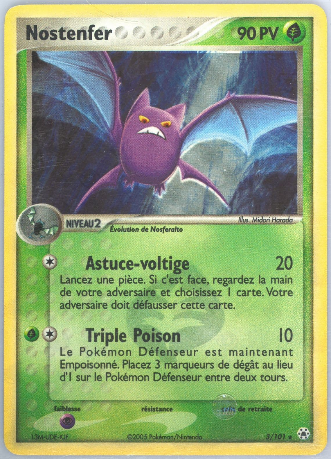 Nostenfer-Reverse Foil (3) 2005 Pokemon French EX Hidden Legends