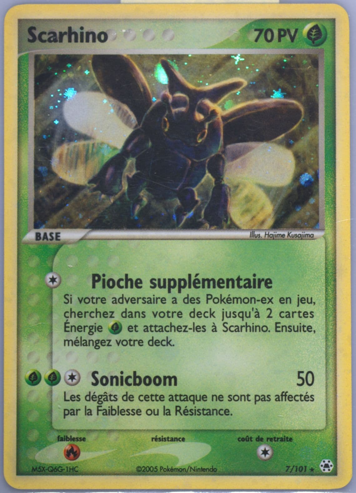 Scarhino-Holo (7) 2005 Pokemon French EX Hidden Legends