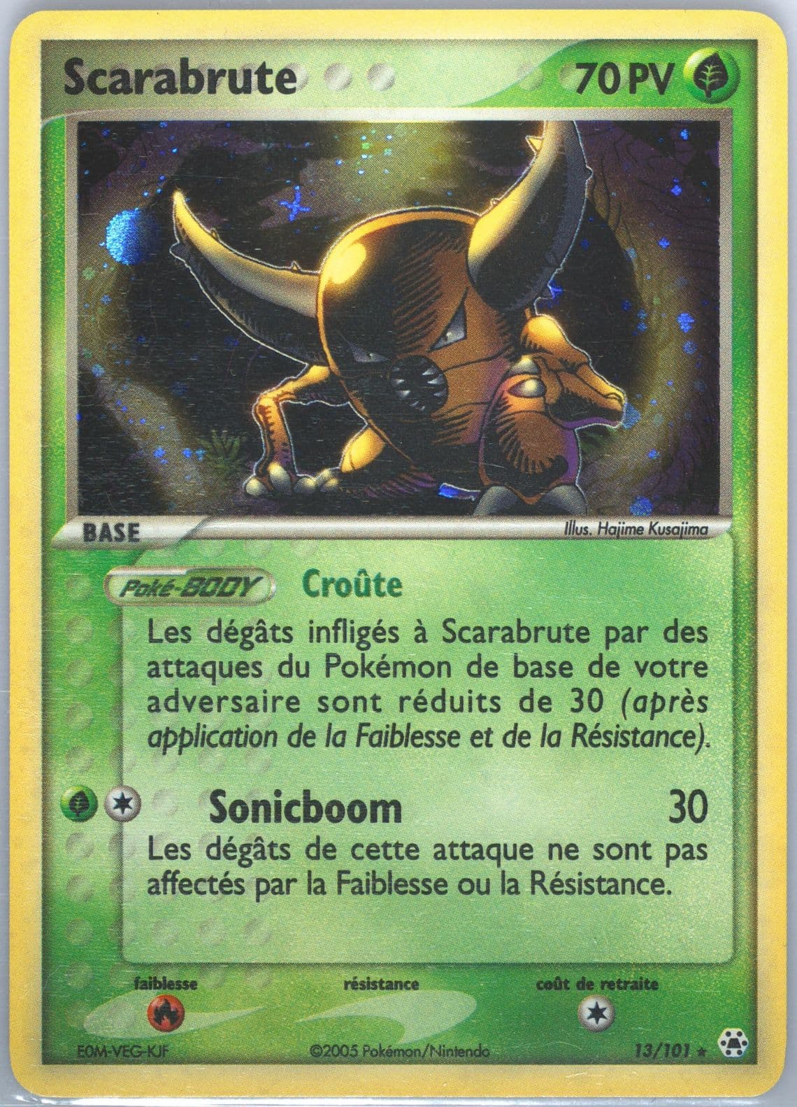 Scarabrute-Holo (13) 2005 Pokemon French EX Hidden Legends