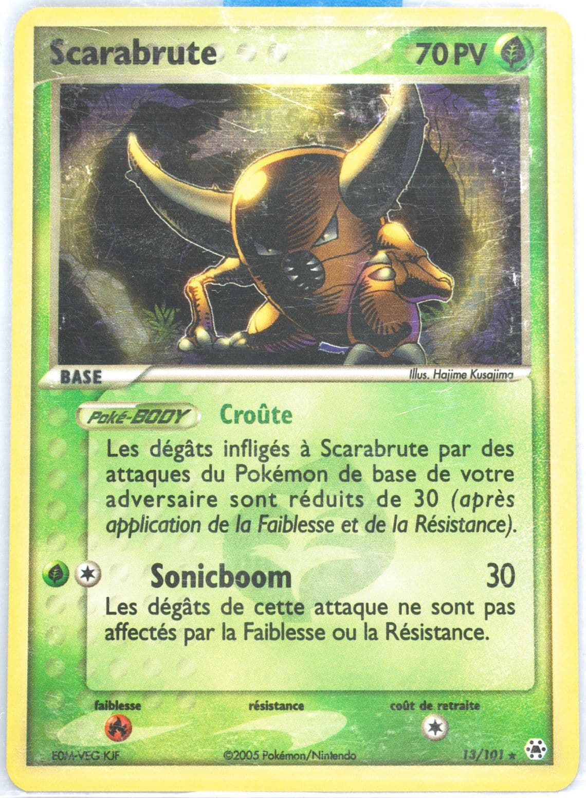 Scarabrute-Reverse Foil (13) 2005 Pokemon French EX Hidden Legends