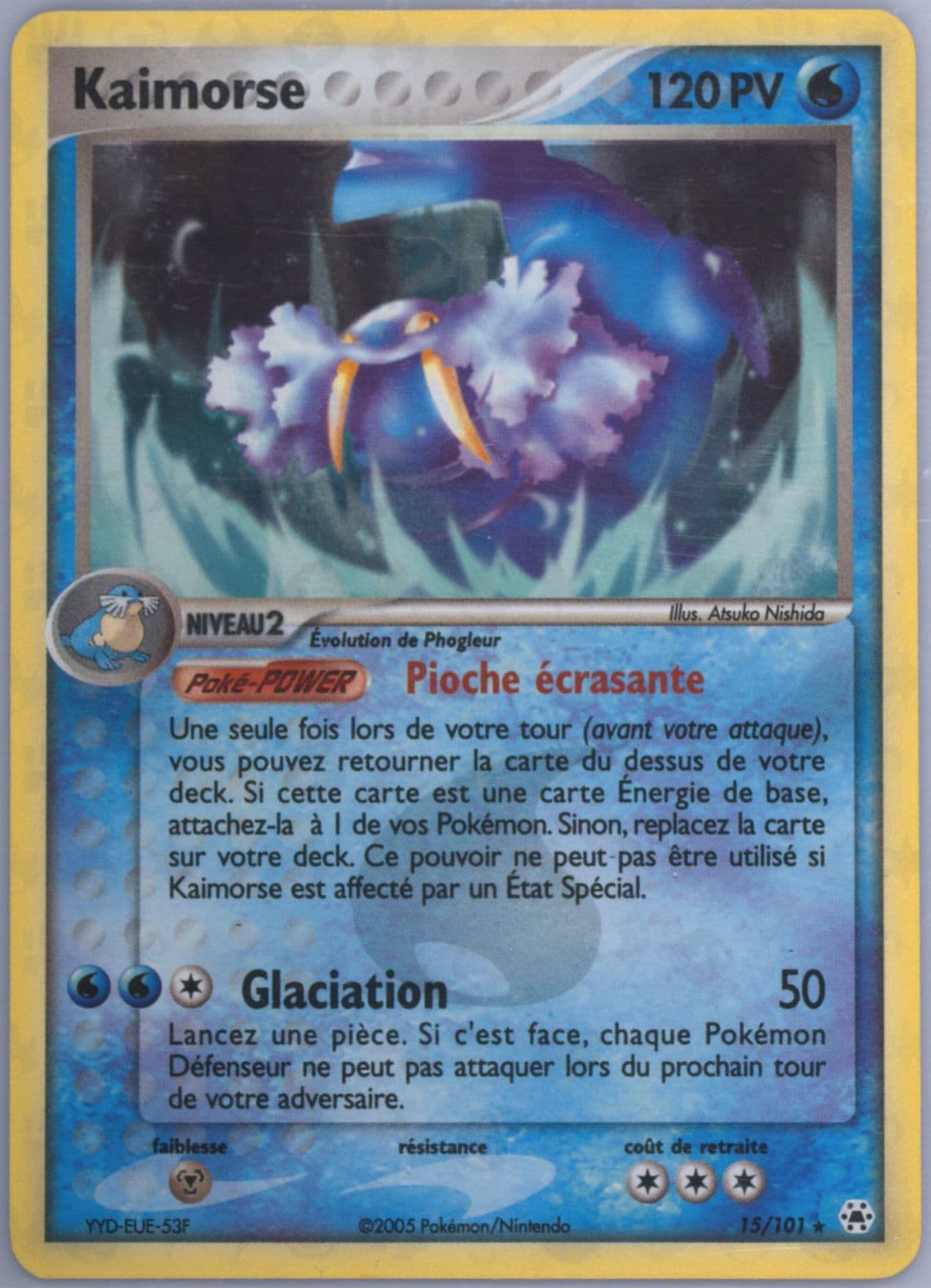 Kaimorse-Reverse Foil (15) 2005 Pokemon French EX Hidden Legends
