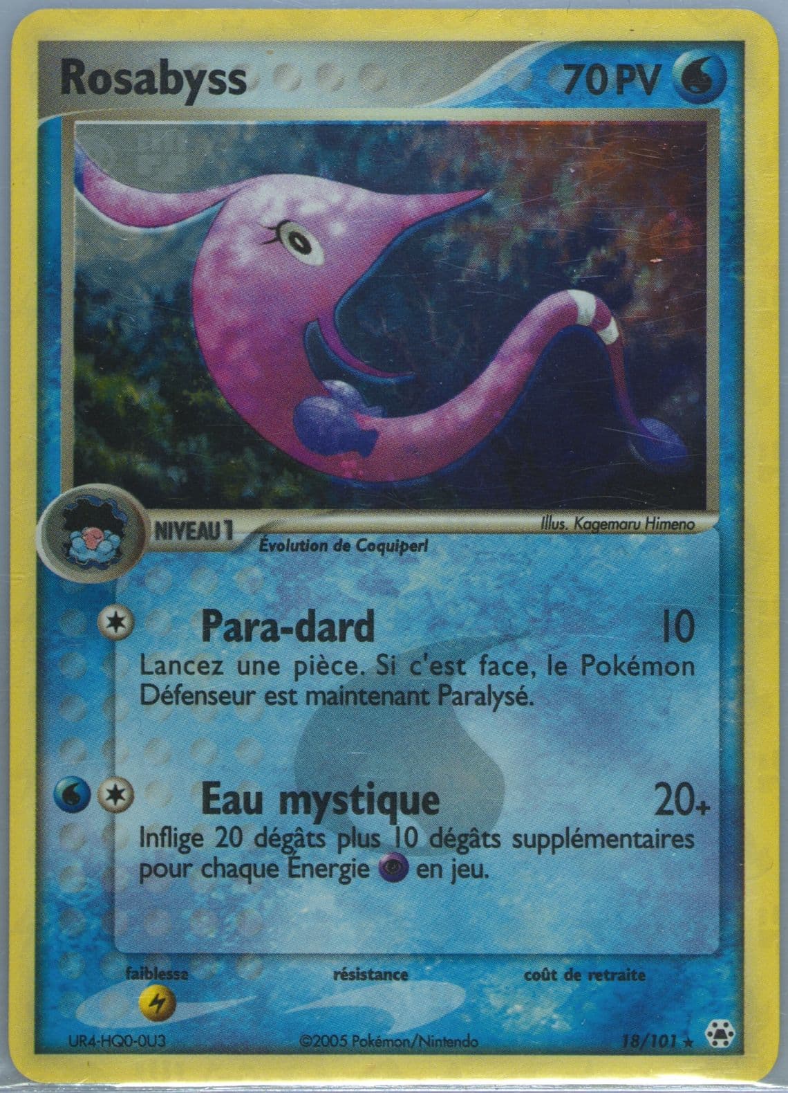 Rosabyss-Reverse Foil (18) 2005 Pokemon French EX Hidden Legends