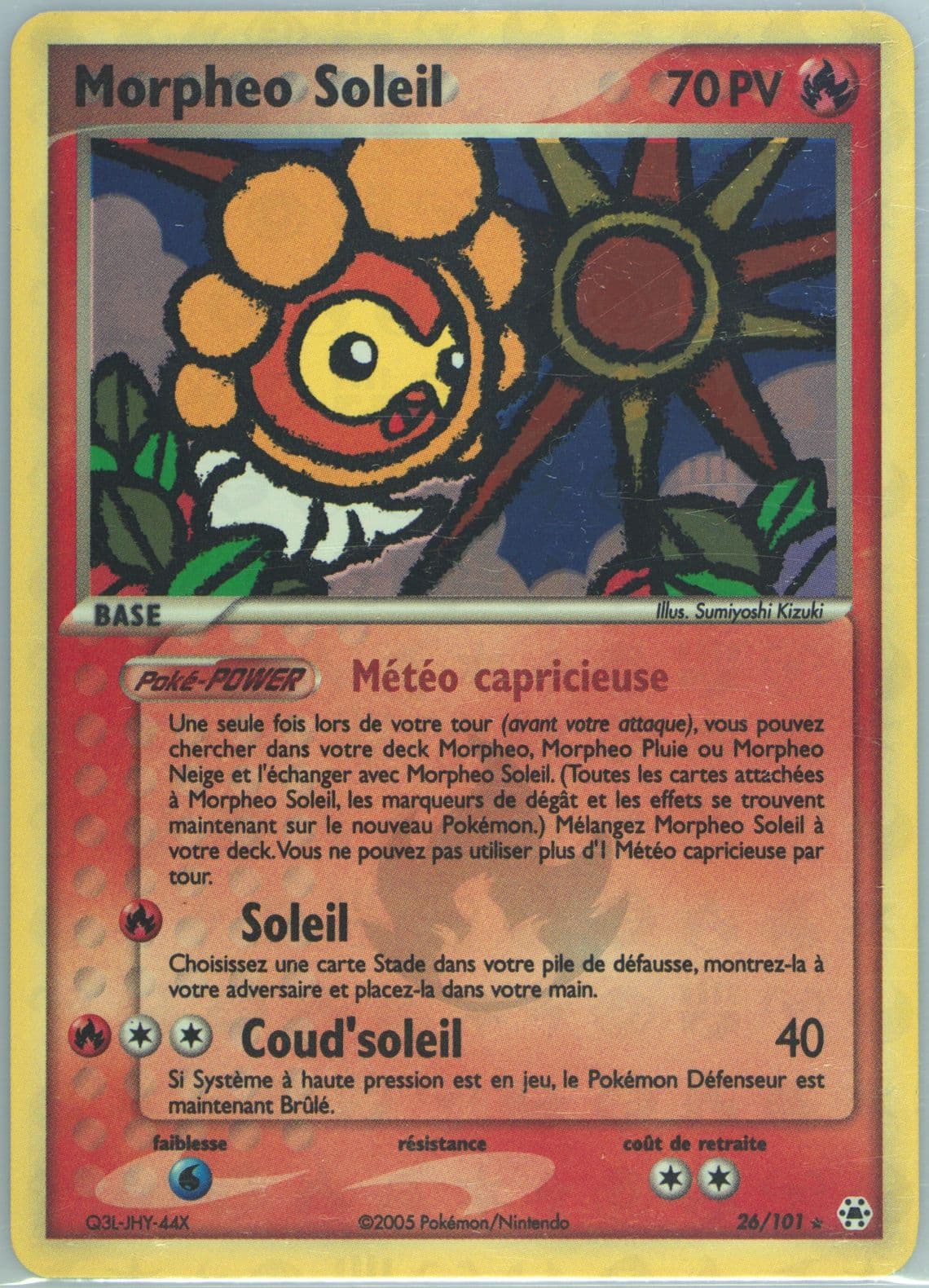 Morpheo Soleil-Reverse Foil (26) 2005 Pokemon French EX Hidden Legends
