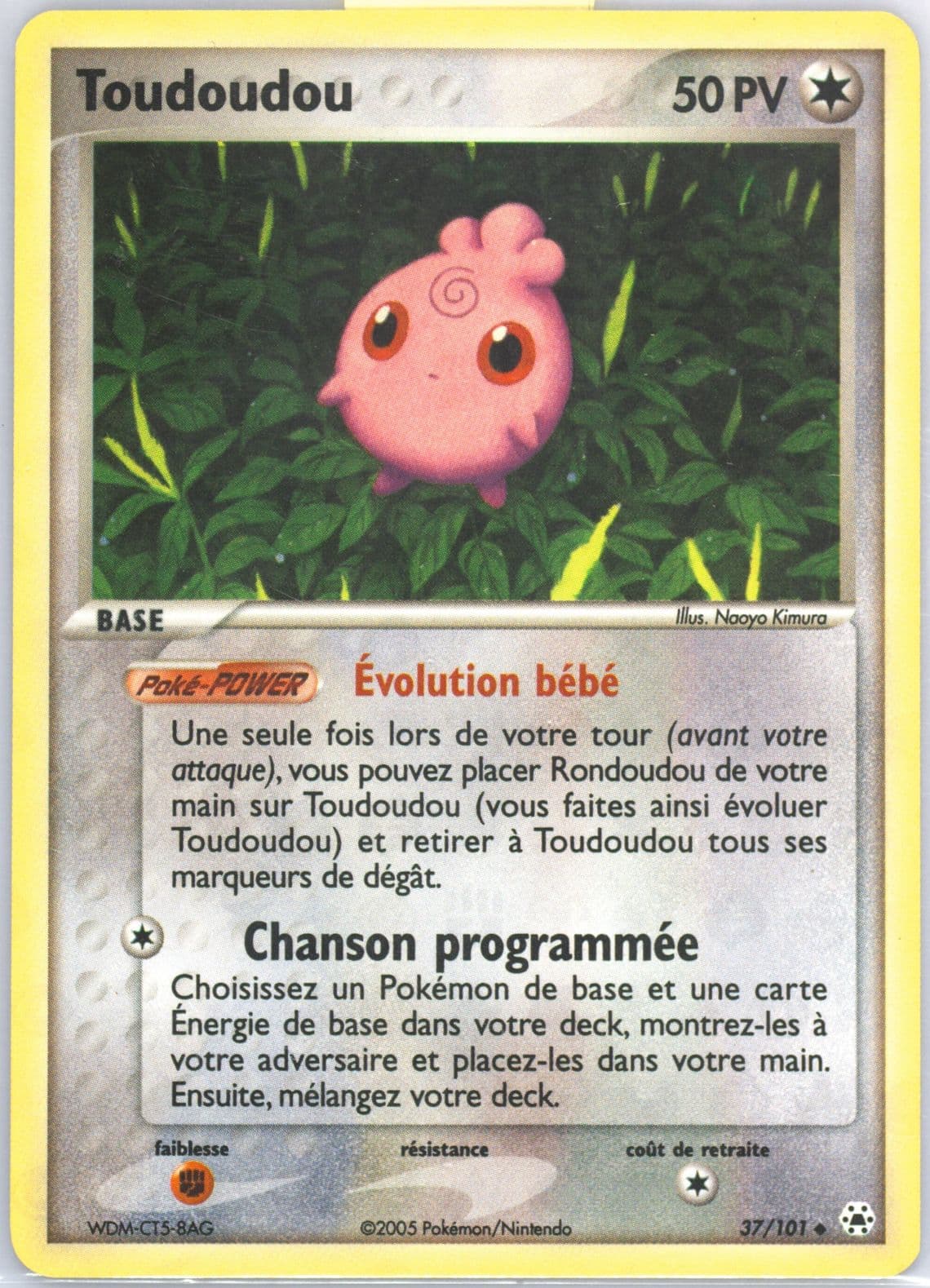 Toudoudou-Reverse Foil (37) 2005 Pokemon French EX Hidden Legends