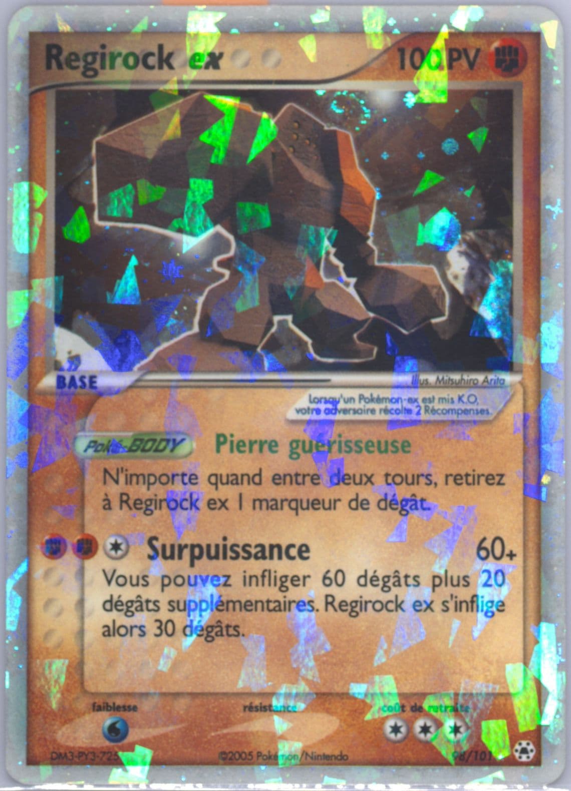 Regirock EX-Holo (98) 2005 Pokemon French EX Hidden Legends
